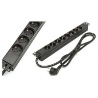 Phasak - Regleta Rack 19" 1U 8 tomas 16A 3500W